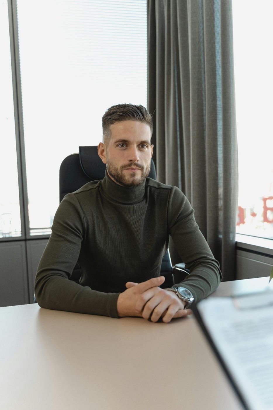 An accountant at his desk
