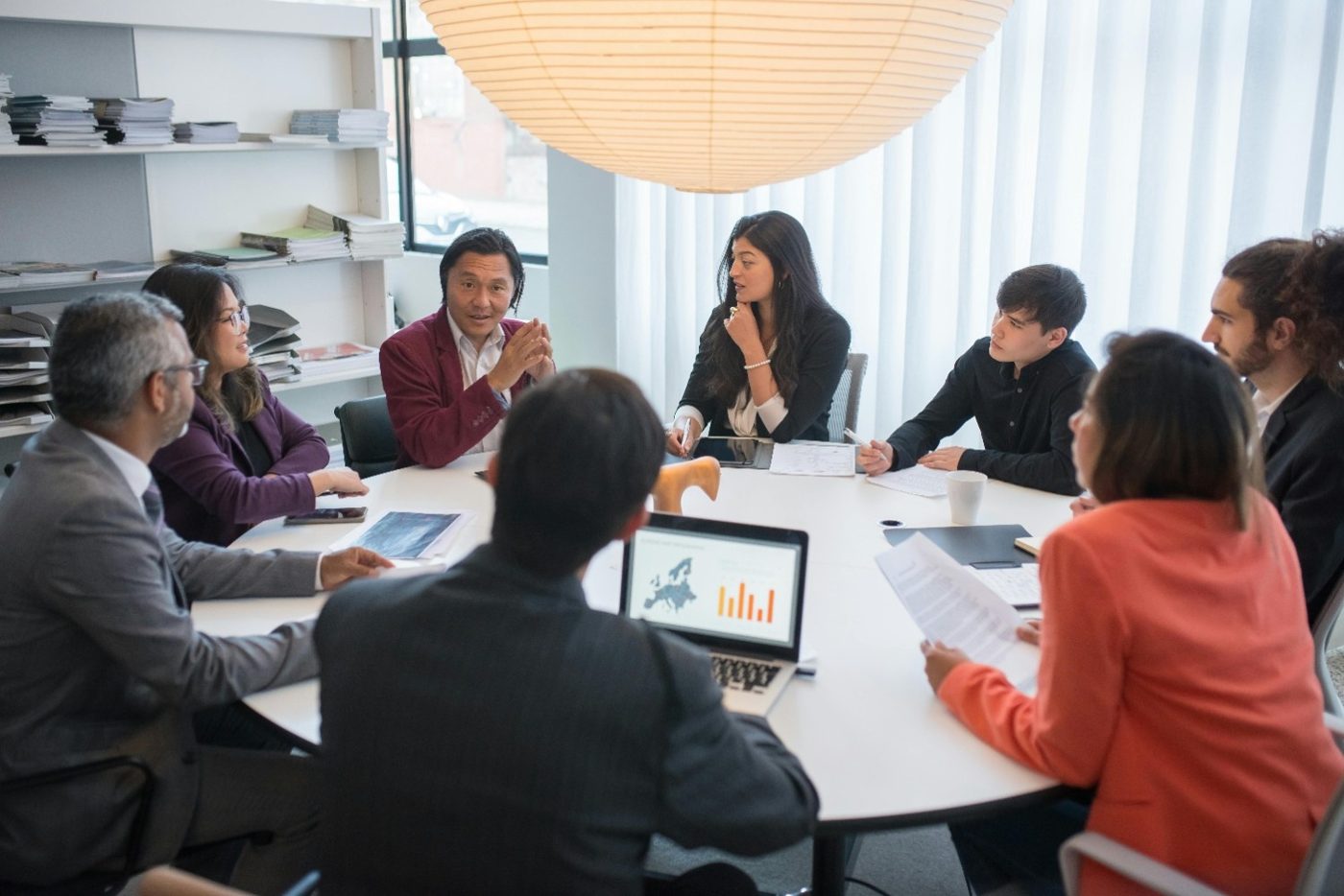 A team around a meeting table